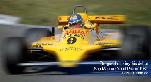 Borgudd making his debut: San Marino Grand Prix in 1981